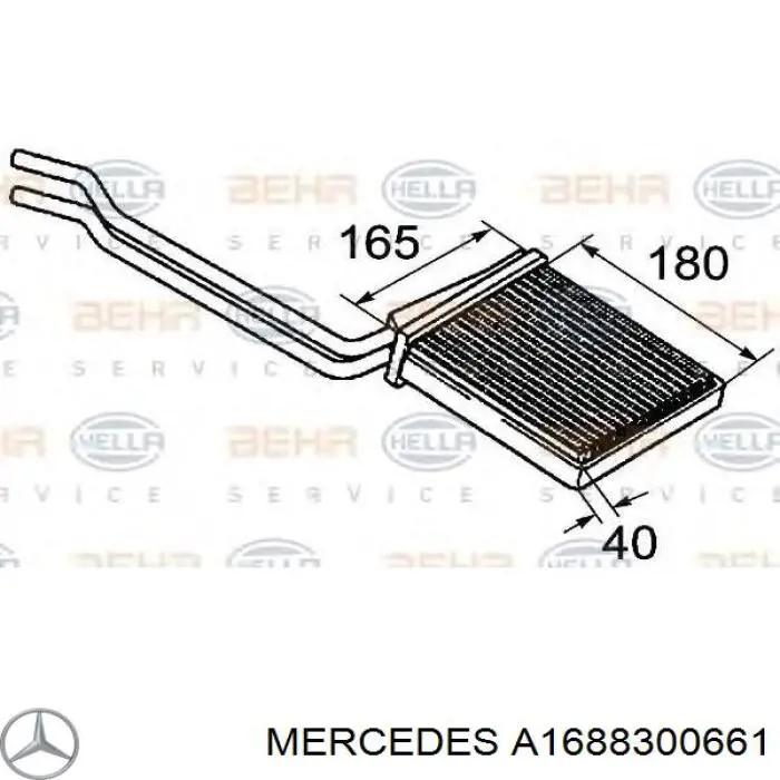 1688300661 Mercedes Radiador de forno (de aquecedor)