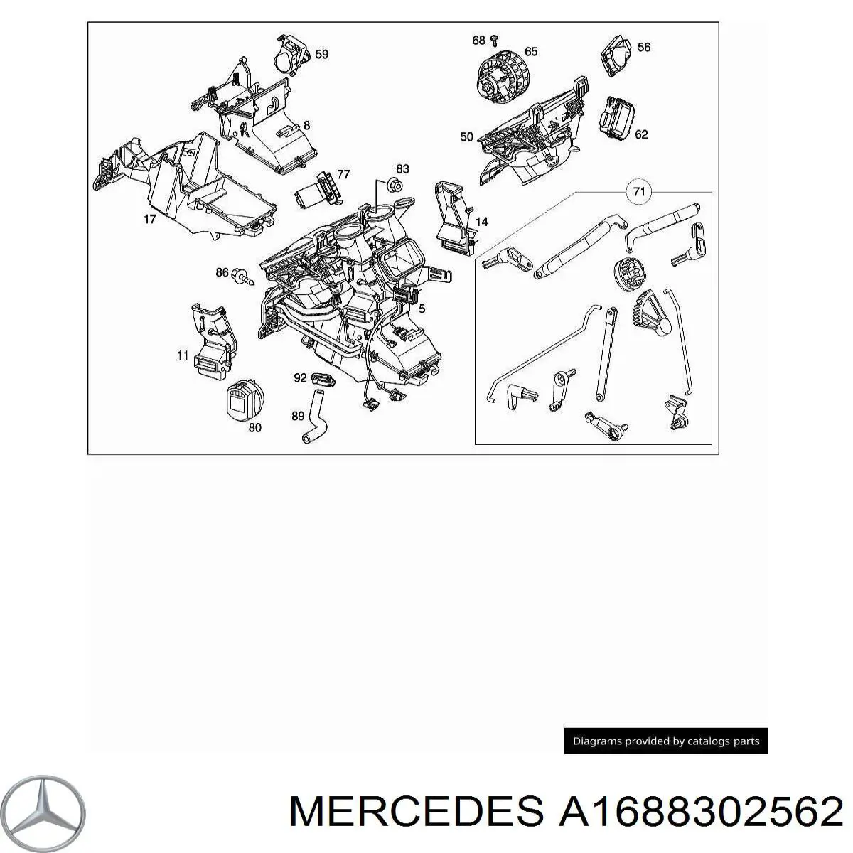 A1688300462 Mercedes Caixa de forno montado