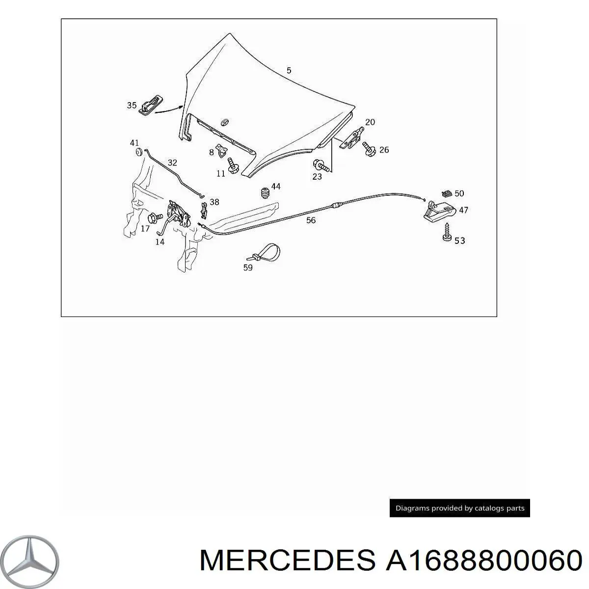 A1688800060 Mercedes Fecho da capota
