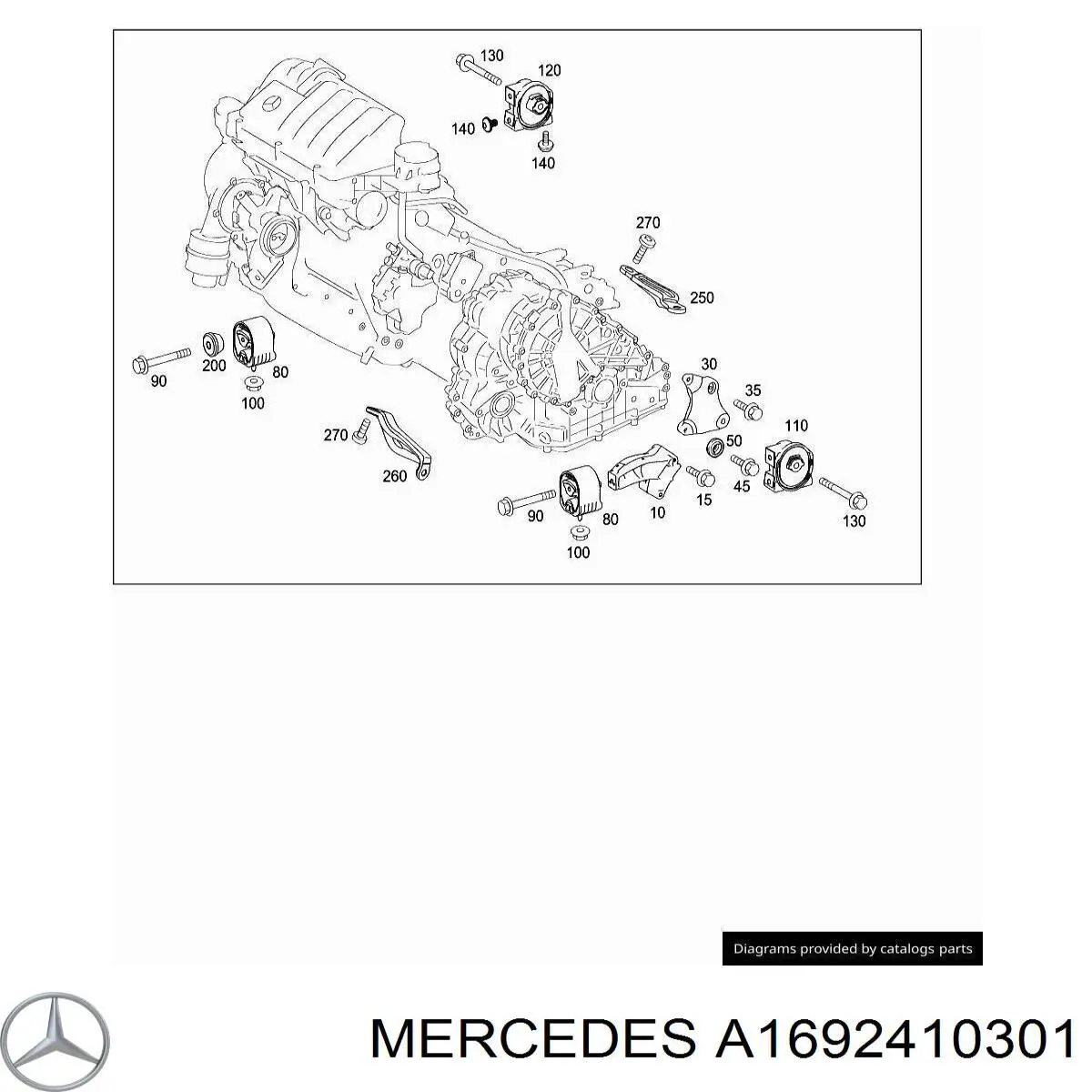 Viga de fixação da caixa de mudança Mercedes A1692410301 preço, a partir de 63,30 USD