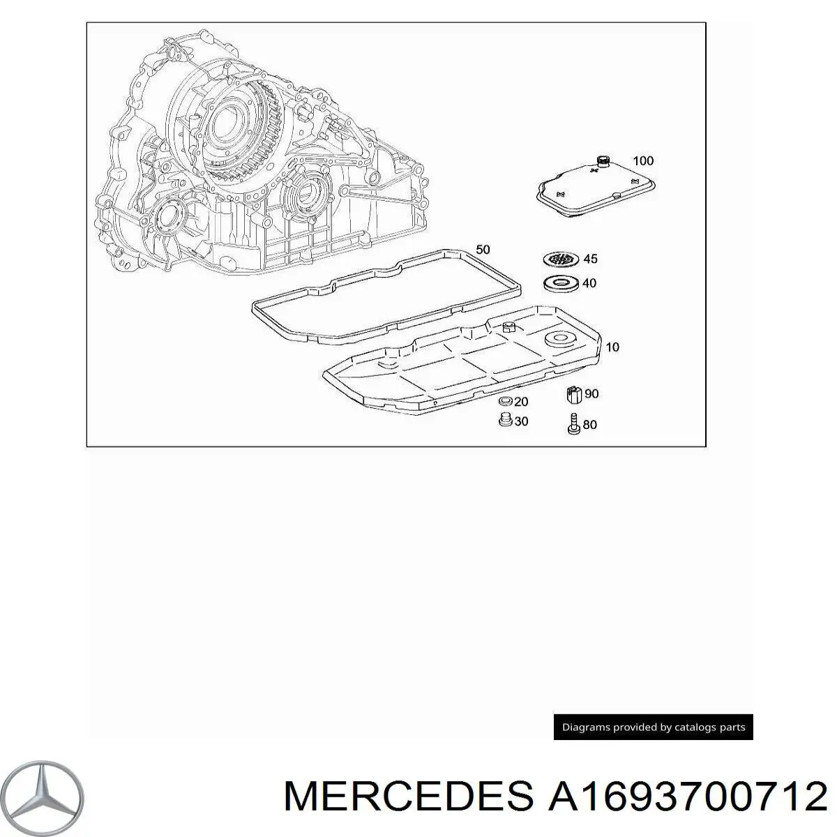 A1693700712 Mercedes Cárter da Caixa Automática de Mudança