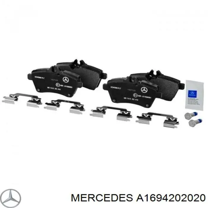 A1694202020 Mercedes Sapatas do freio dianteiras de disco