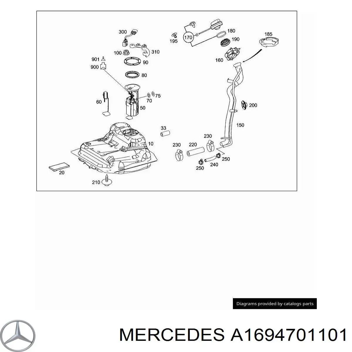 A1694701101 Mercedes Tanque de combustível