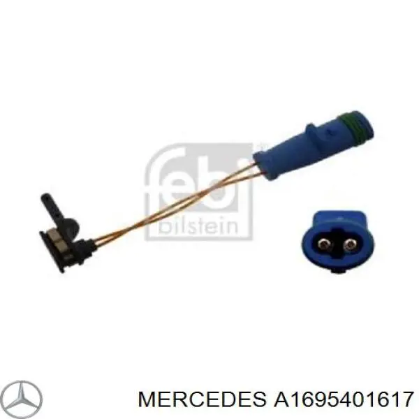 Compre A1695401617 Mercedes Sensor dianteiro de desgaste das sapatas do freio