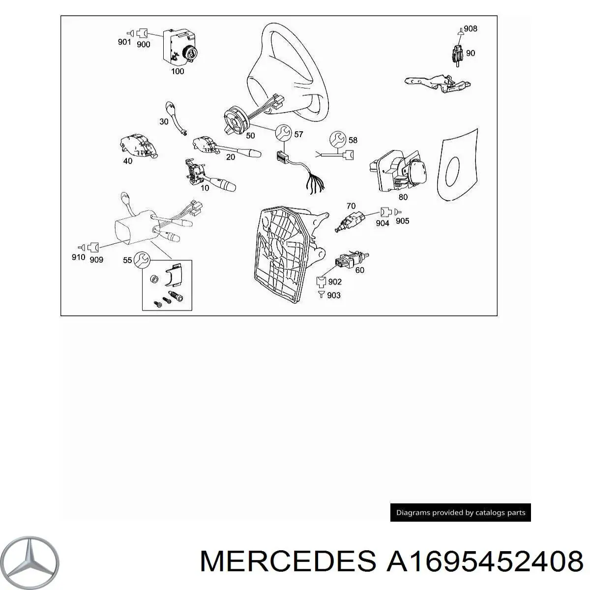 Fecho de ignição Mercedes A1695452408 preço, a partir de 568,62 USD