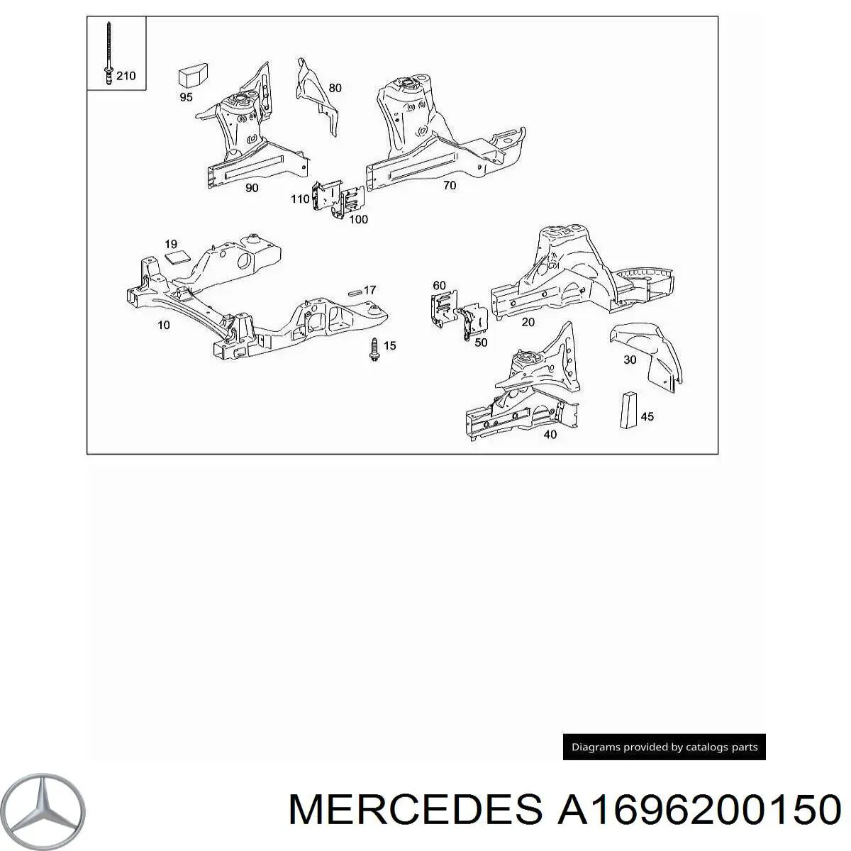  Mercedes A1696200150 preço, a partir de 443,25 USD
