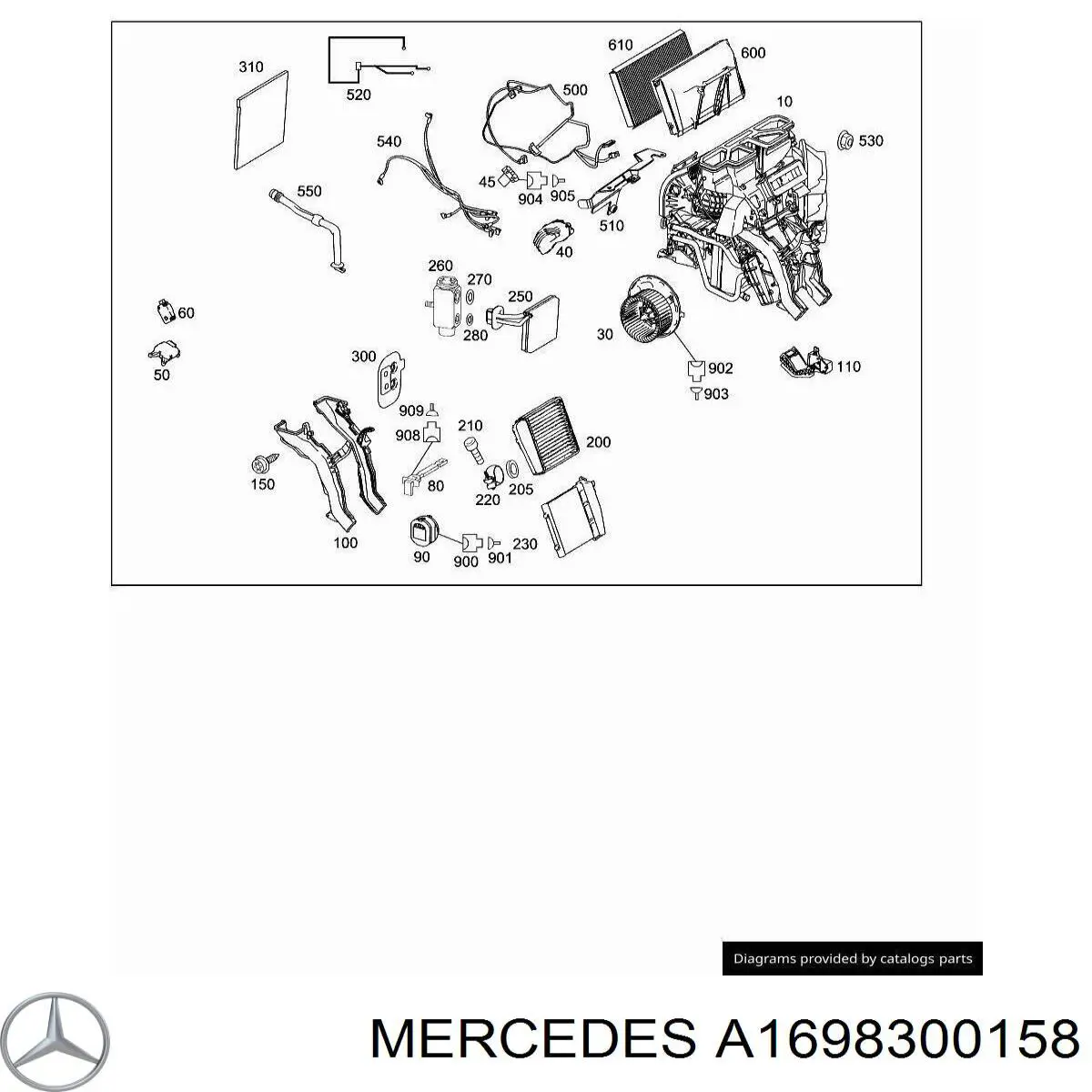 Vaporizador de aparelho de ar condicionado Mercedes A1698300158 preço, a partir de 142,66 USD
