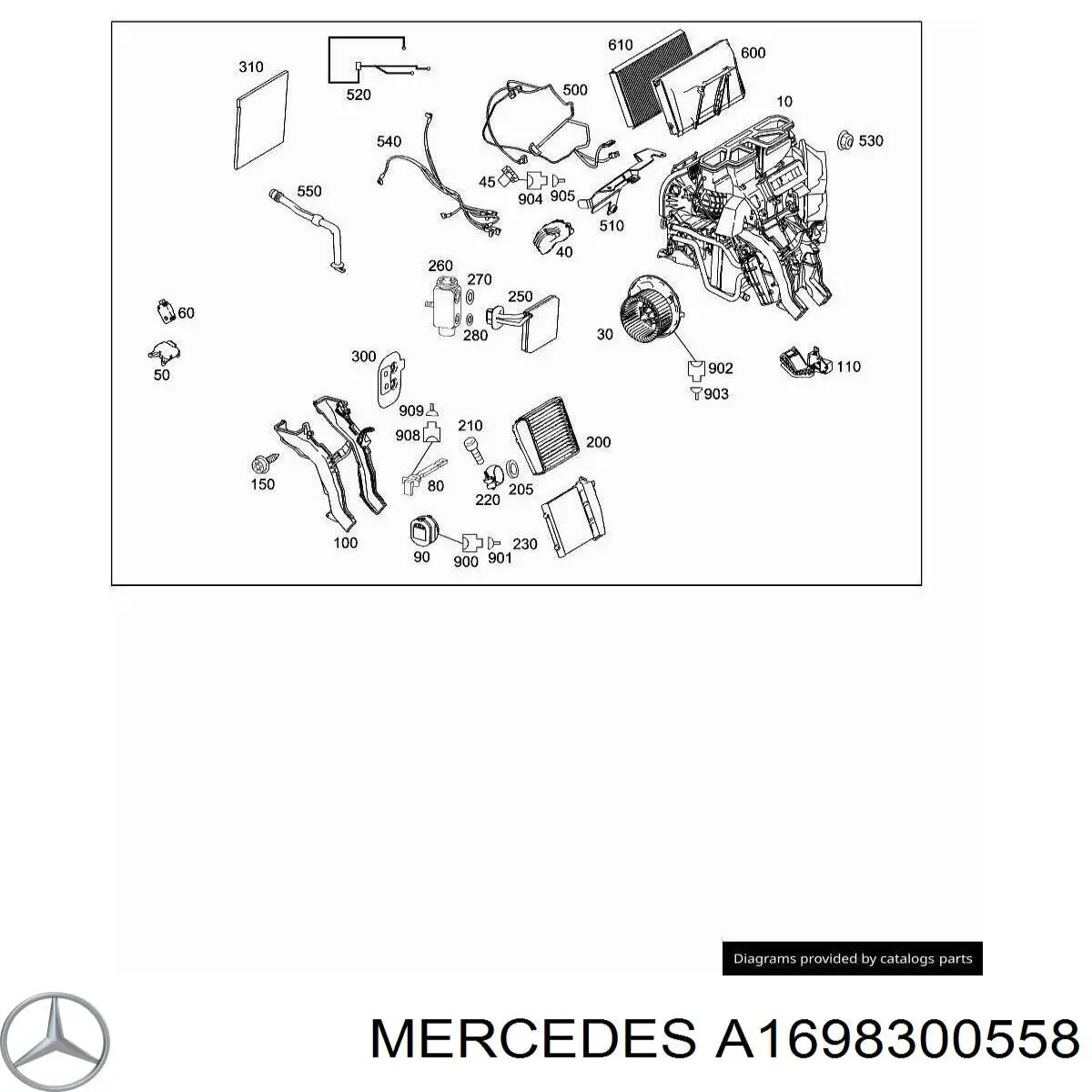 Vaporizador de aparelho de ar condicionado Mercedes A169830040064 preço, a partir de 114,66 USD