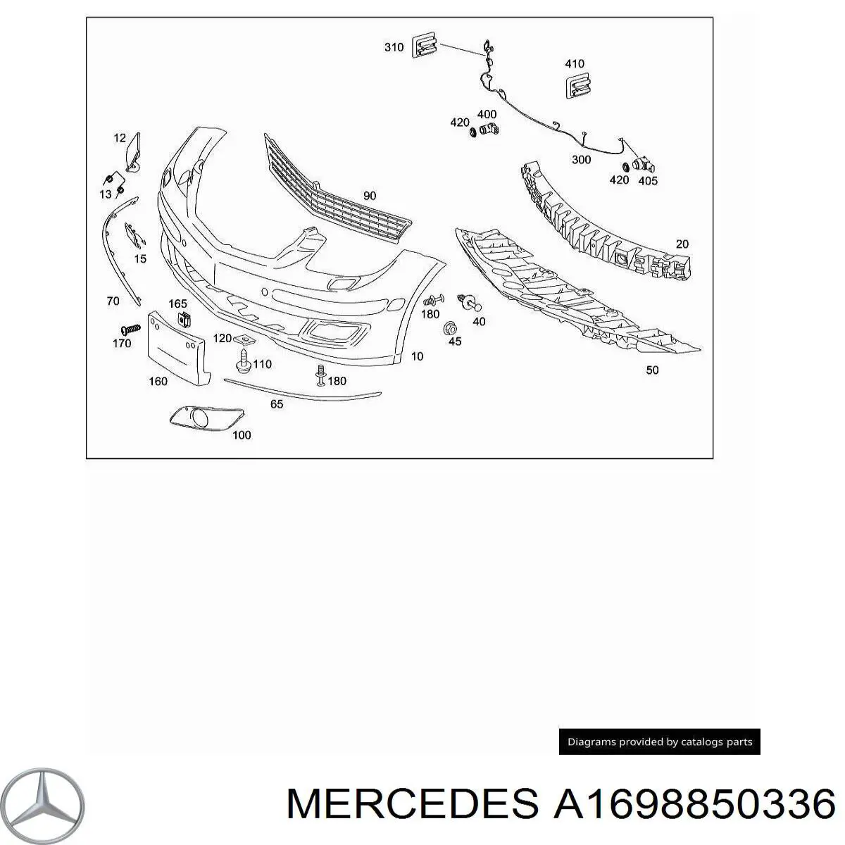 Proteção do pára-choque dianteiro Mercedes 1698850336 preço, a partir de 63,29 USD