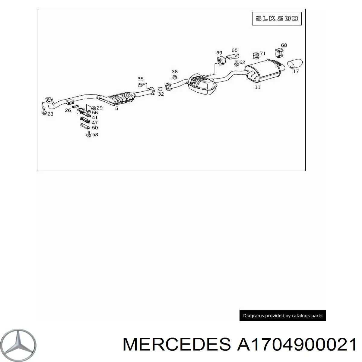 Silenciador, parte traseira Mercedes A1704900021 preço, a partir de 190,88 USD