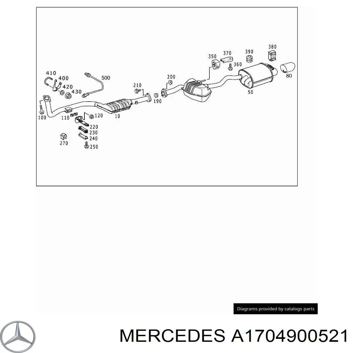 Silenciador, parte traseira Mercedes A1704900521 preço, a partir de 191,21 USD