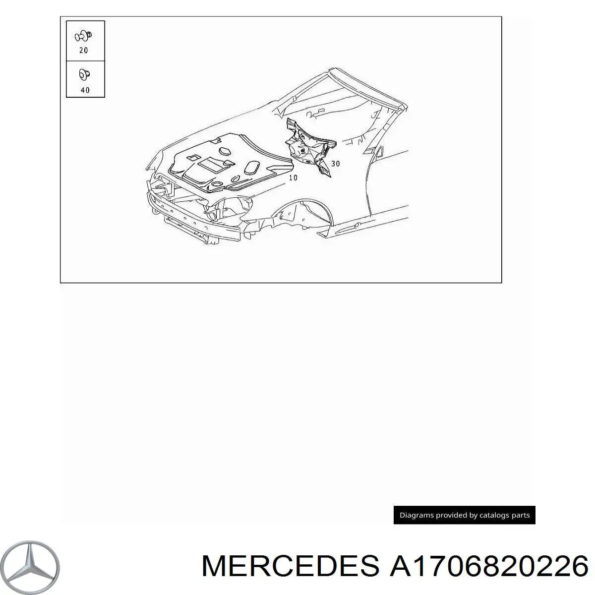 A1706820226 Mercedes Isolamento de ruído da capota