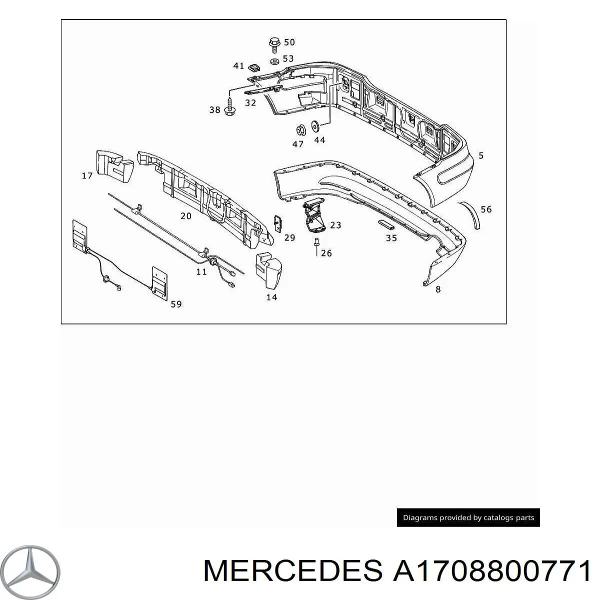 Pára-choque traseiro Mercedes A1708800771 preço, a partir de 415,43 USD