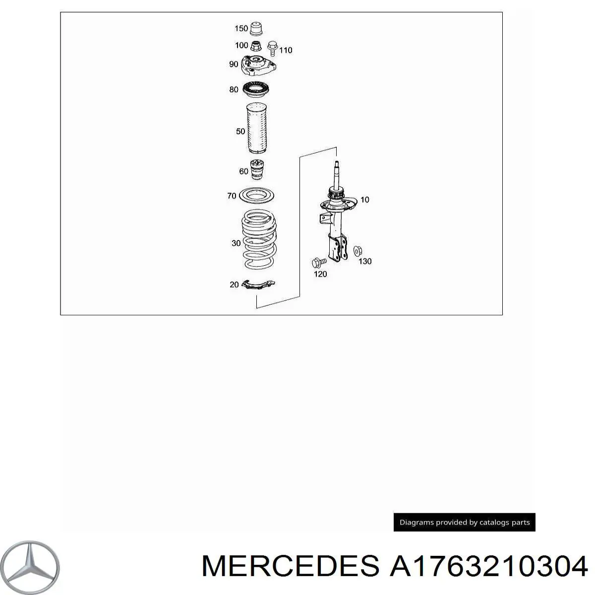 A1763210304 Mercedes Mola dianteira