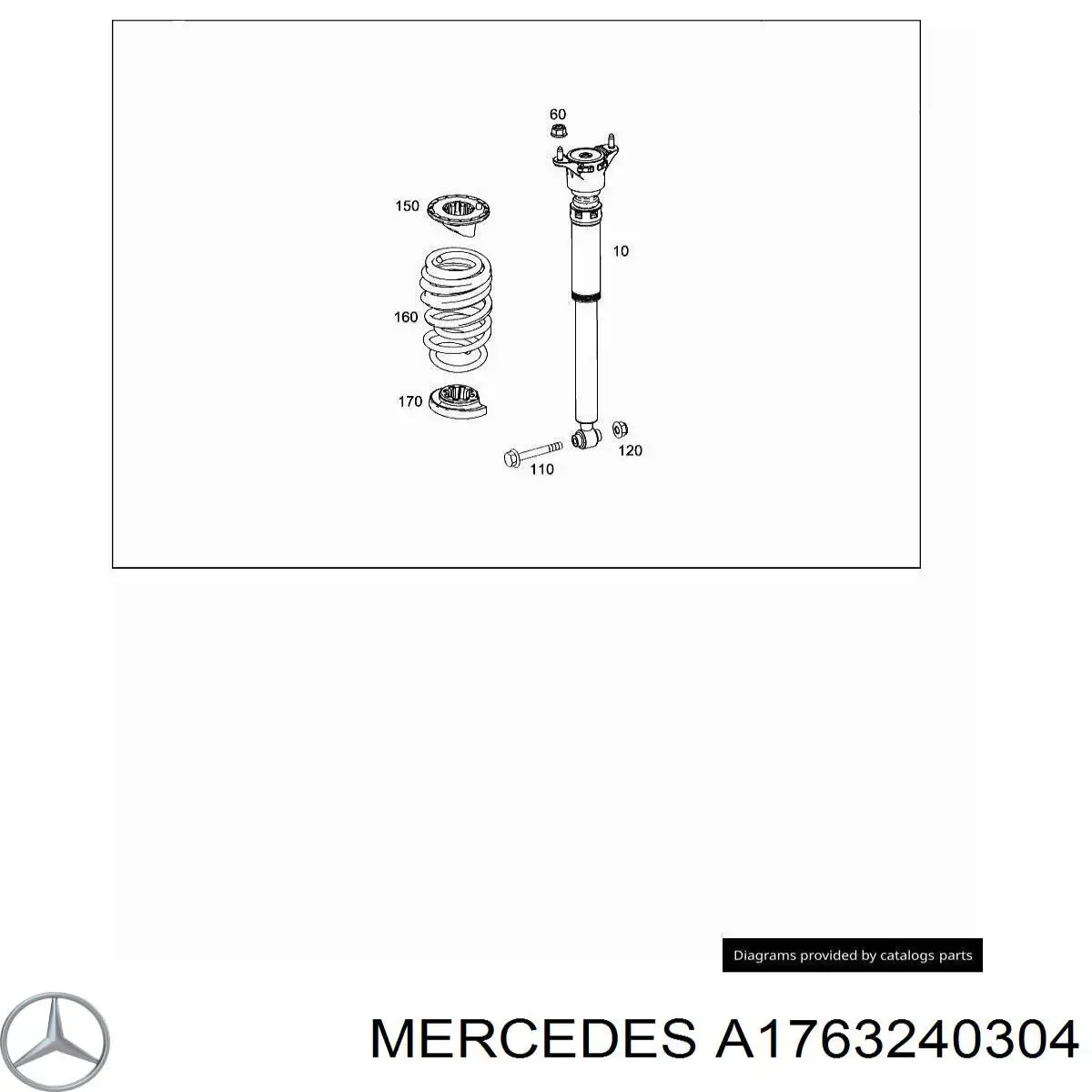 A1763240304 Mercedes Mola traseira