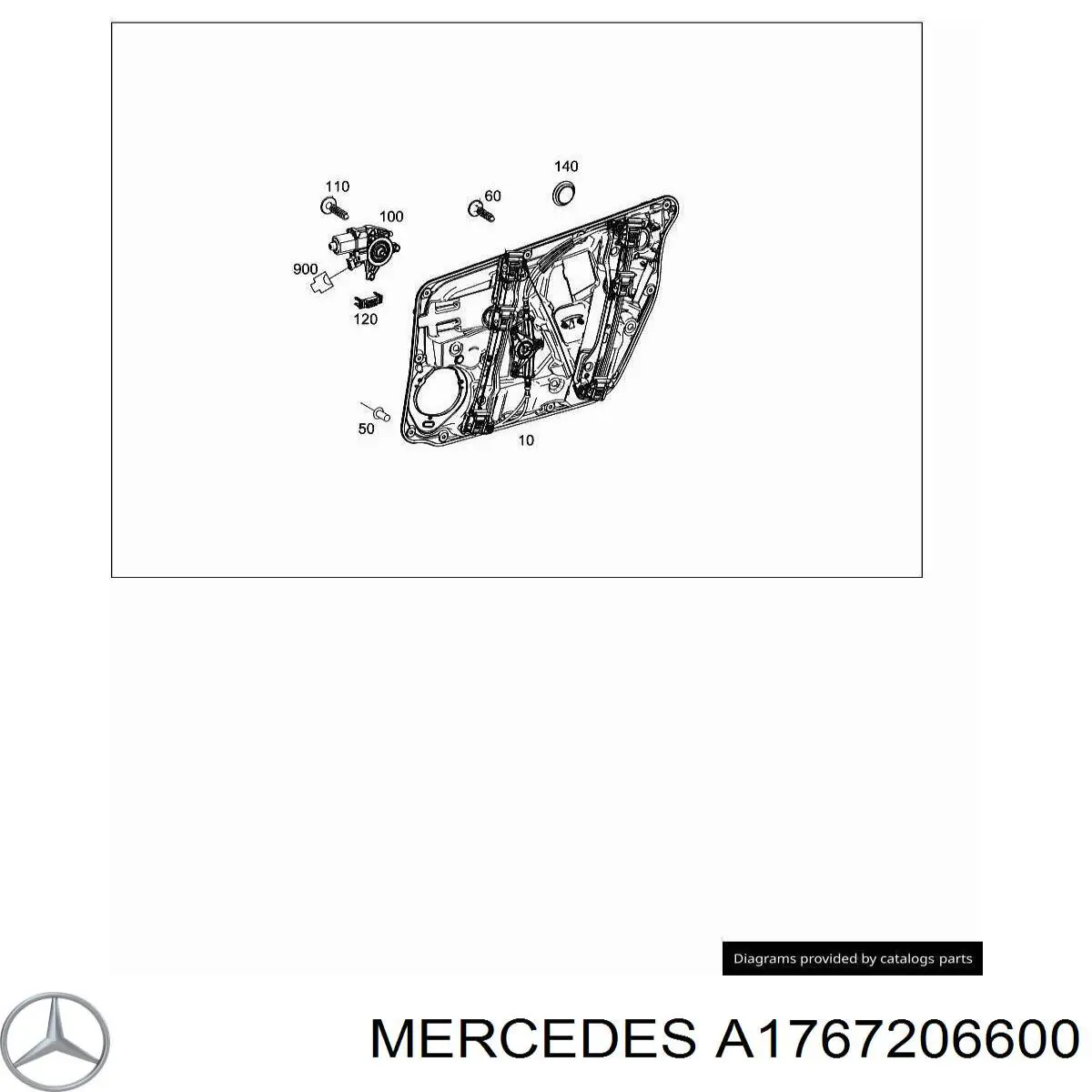 Mecanismo de acionamento de vidro da porta dianteira direita Mercedes A1767206600 preço, a partir de 118,60 USD