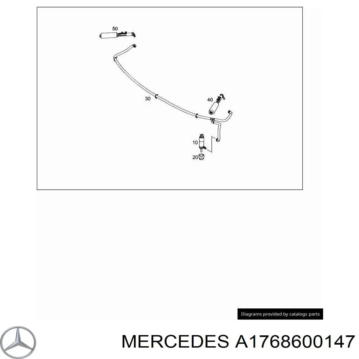 A1768600147 Mercedes Suporte do injetor de fluido para lavador das luzes (cilindro de elevação)