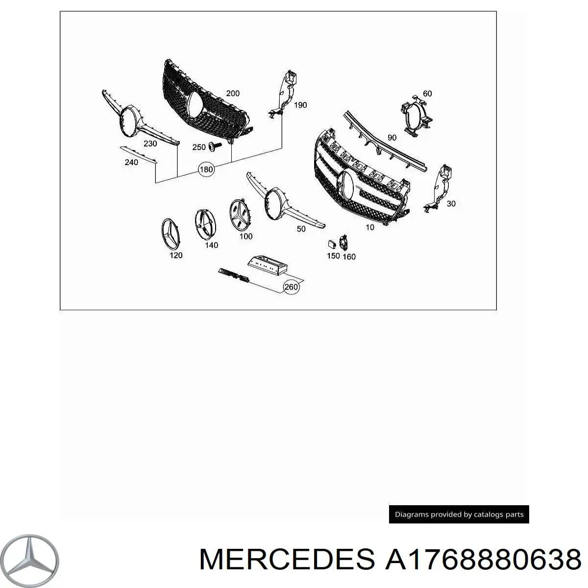  Mercedes A1768880638 preço, a partir de 43,02 USD