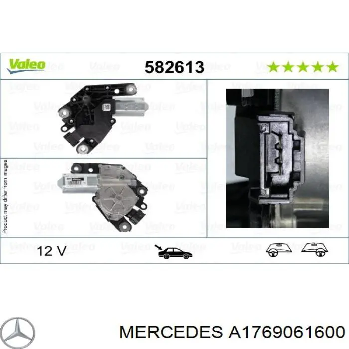 Motor de limpador pára-brisas de vidro traseiro Mercedes A1769061600 preço, a partir de 76,62 USD