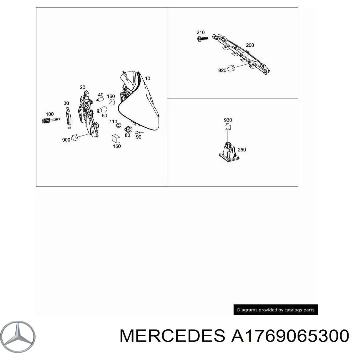 A1769065300 Mercedes Lanterna traseira esquerda externa