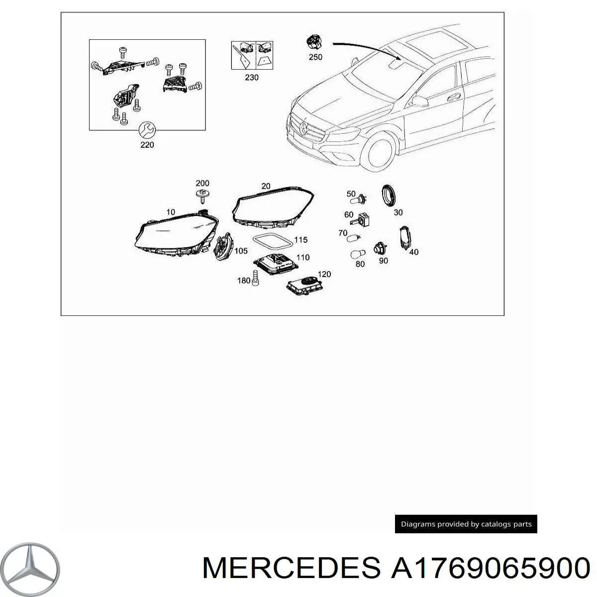 A1769065900 Mercedes Luz esquerda