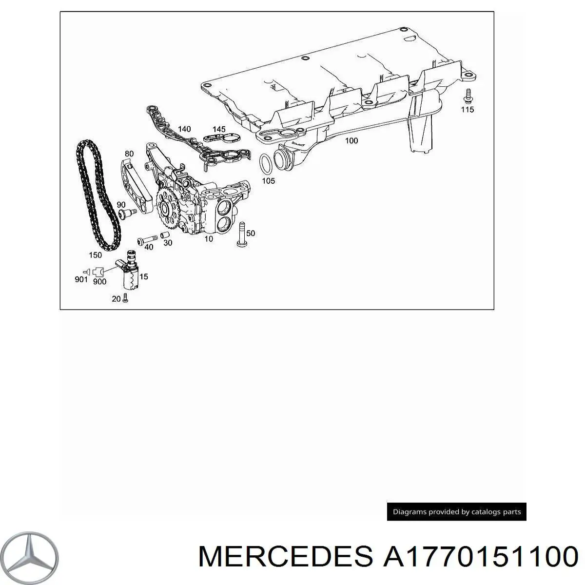 1770151100 Mercedes Vedante de receptor de óleo
