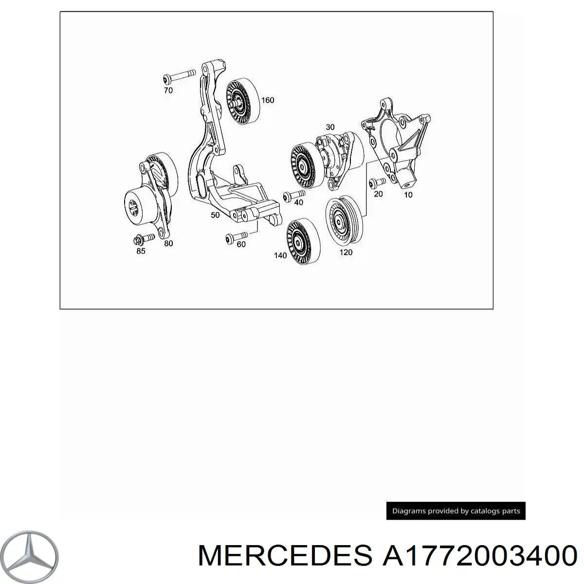 A1772003400 Mercedes Reguladora de tensão da correia de transmissão