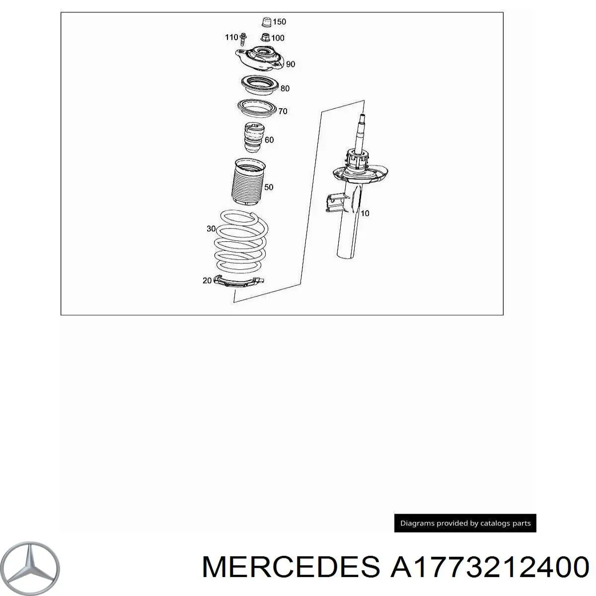 Mola dianteira para Mercedes A  V177