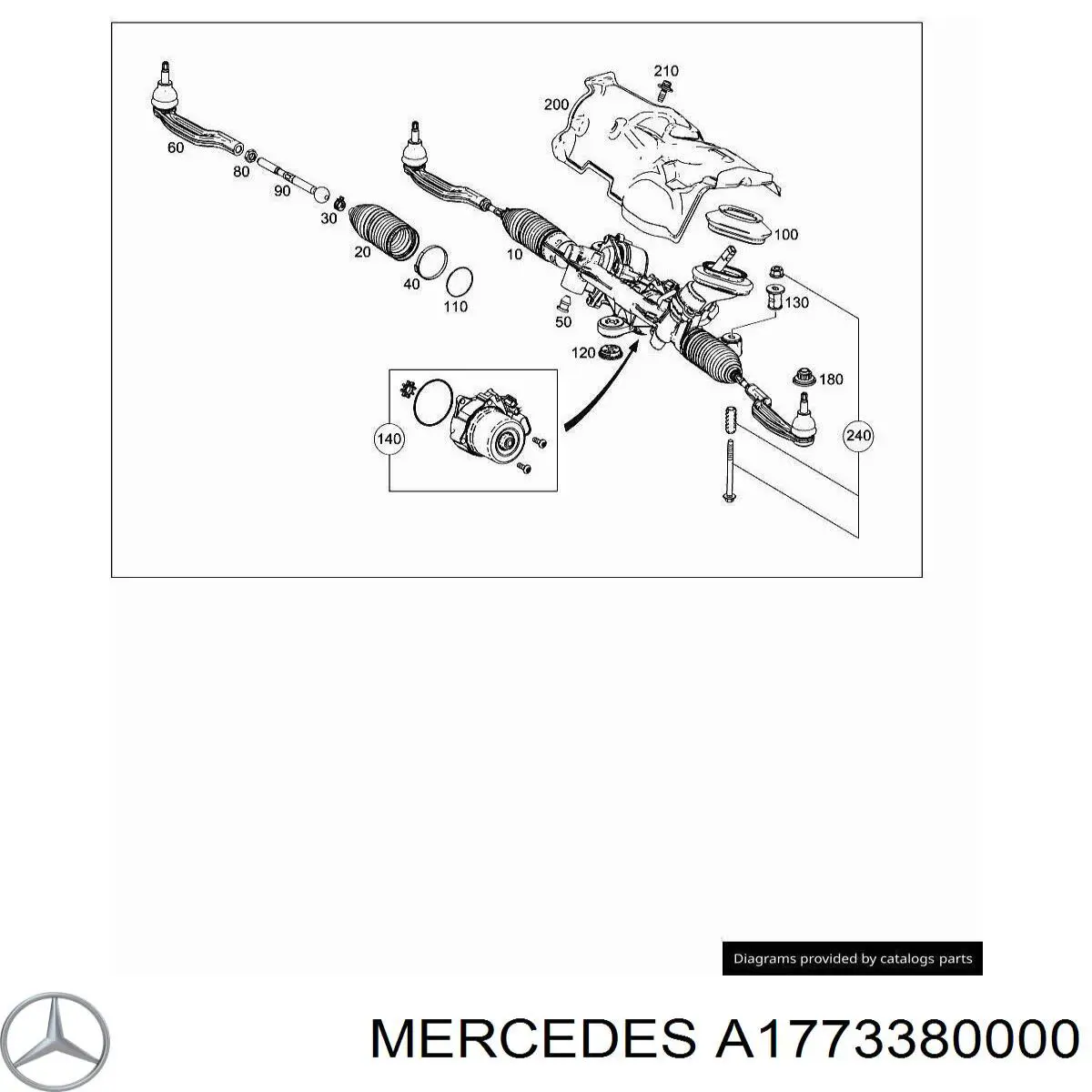 A1773380000 Mercedes Tração de direção