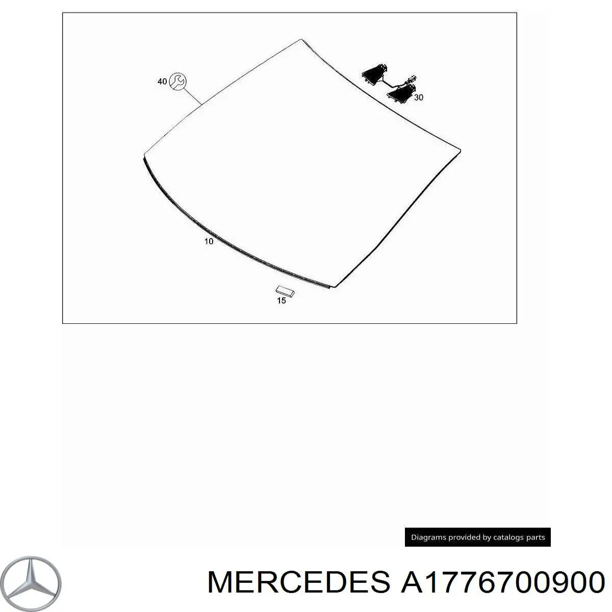 A1776700900 Mercedes Pára-brisas