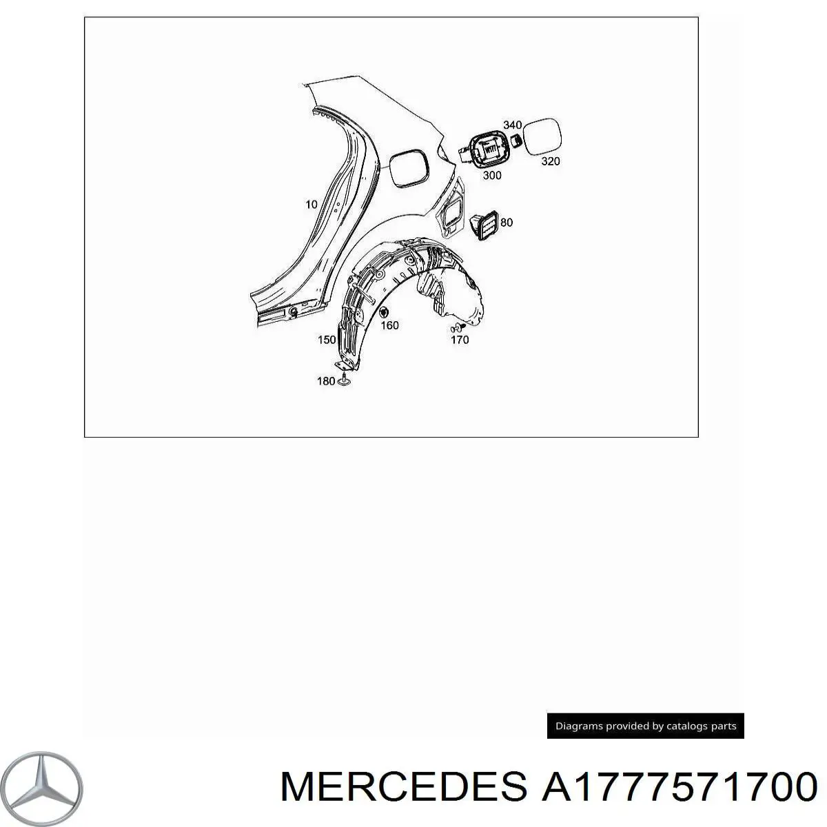 A1777571700 Mercedes Alcapão do tanque de combustível