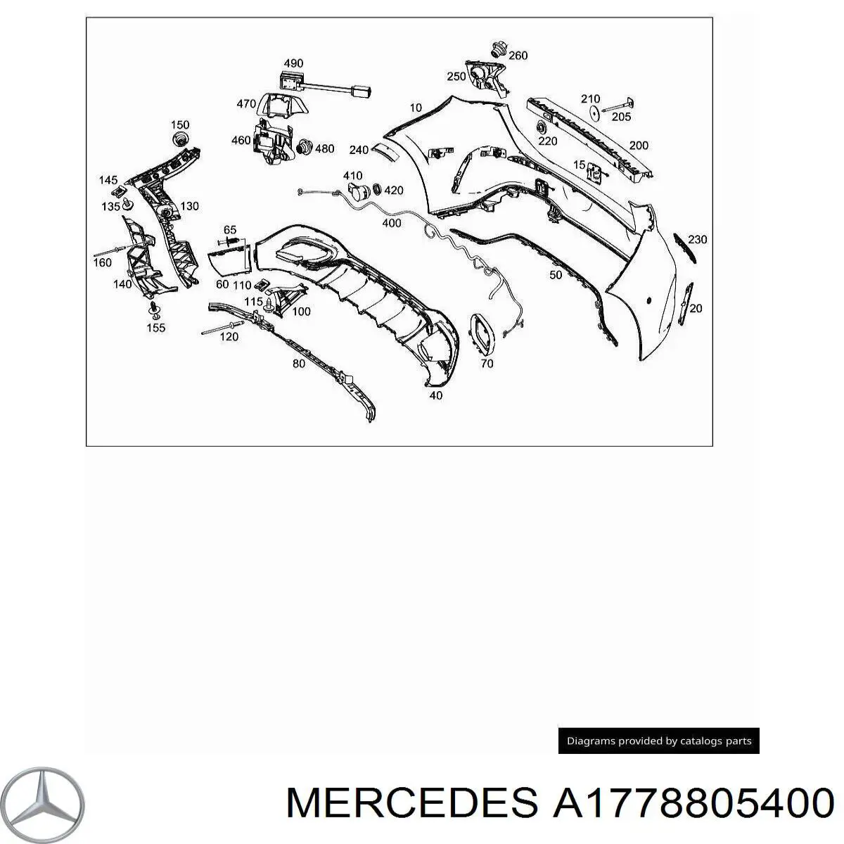 A17788054009999 Mercedes Pára-choque traseiro