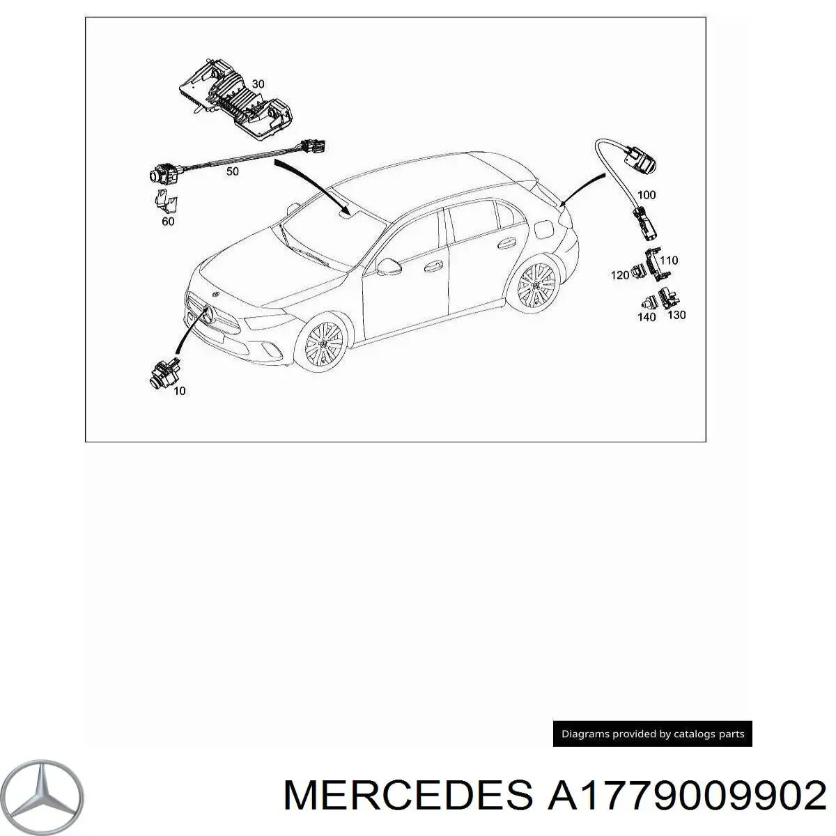 A1779009902 Mercedes Câmara do sistema para asseguramento de visibilidade