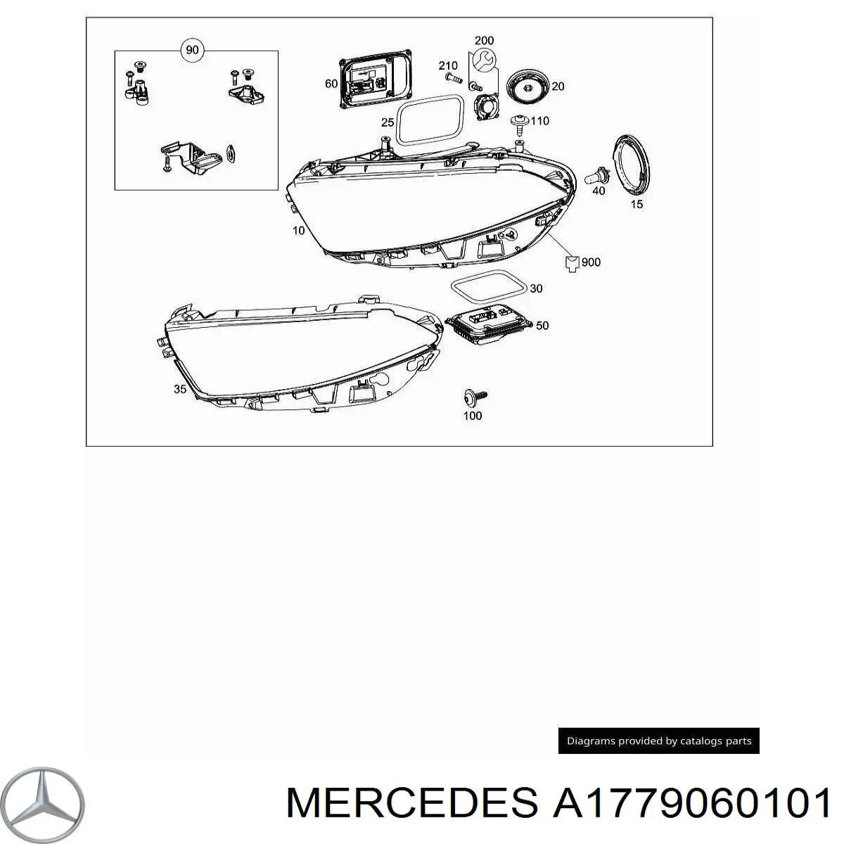 A1779060101 Mercedes Luz esquerda