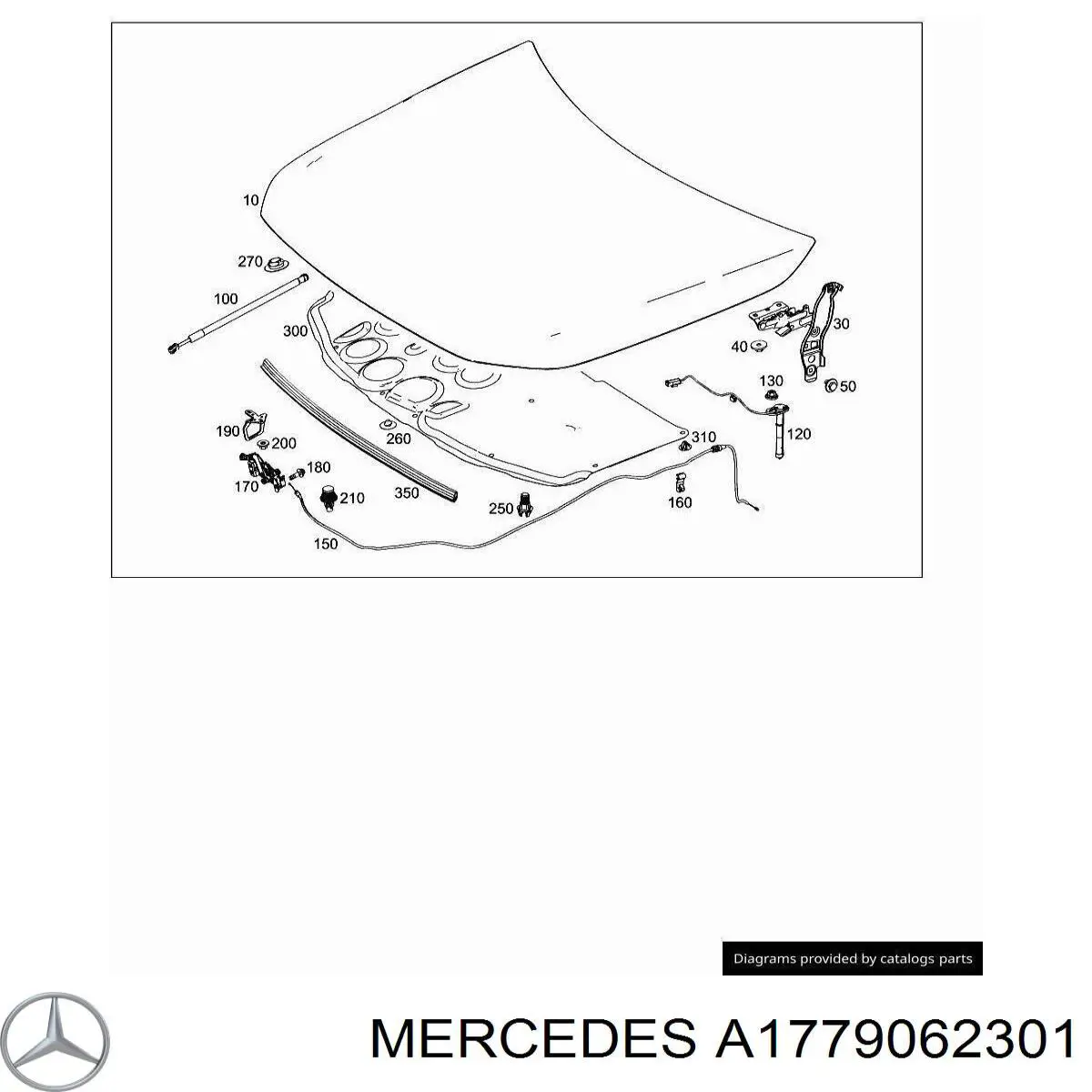 Puxador de abertura da capota Mercedes A1779062301 preço, a partir de 132,80 USD