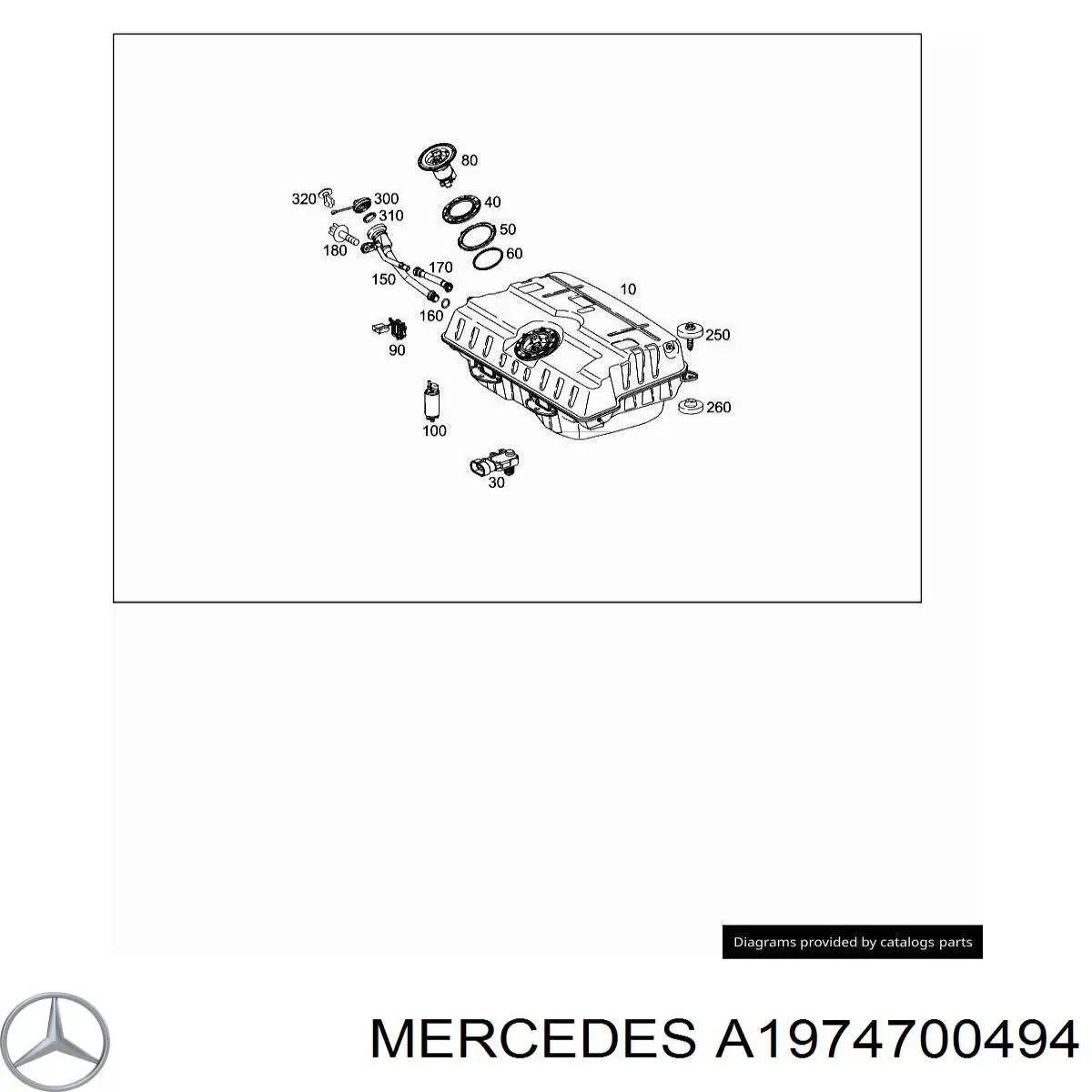 A1974700494 Mercedes Bomba de combustível elétrica submersível