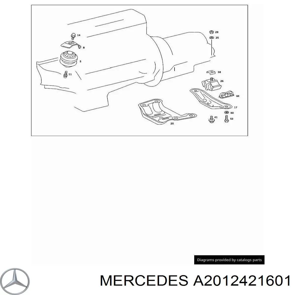 Viga de fixação da caixa de mudança Mercedes A2012421601 preço, a partir de 67,07 USD
