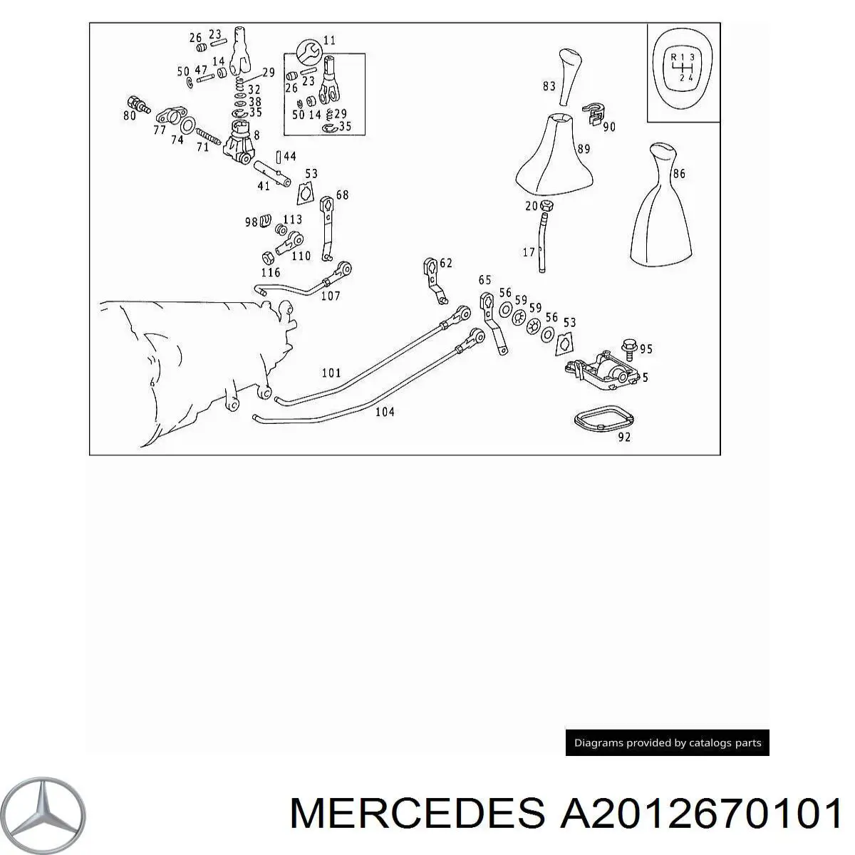 Avalanca de mudança Mercedes A2012670101 preço, a partir de 180,13 USD