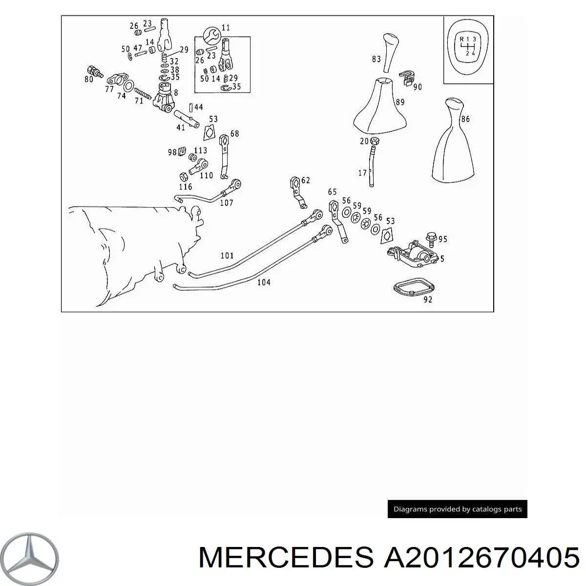 A2012670405 Mercedes Mecanismo de mudança (ligação)