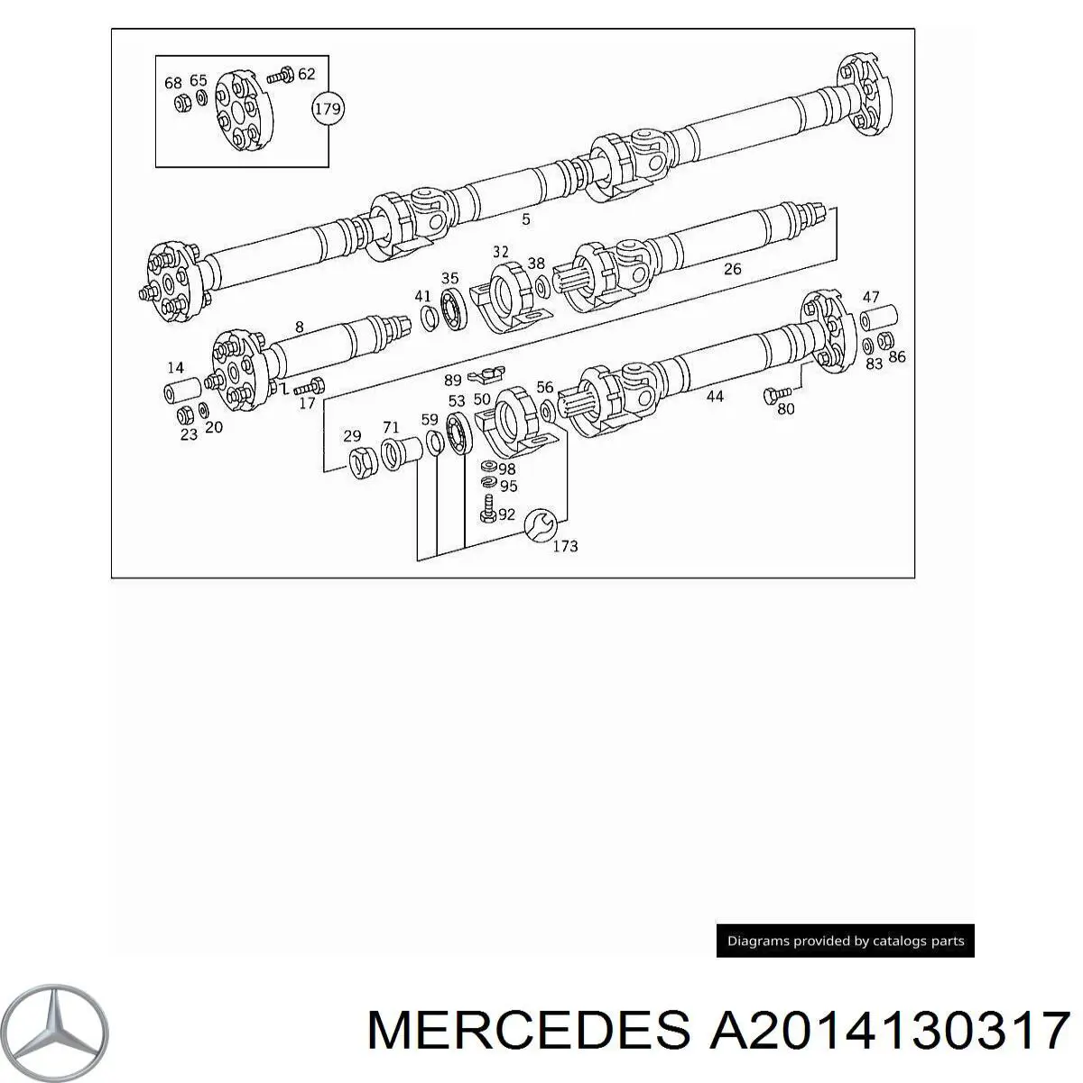  Mercedes A2014130317 preço, a partir de 100,62 USD
