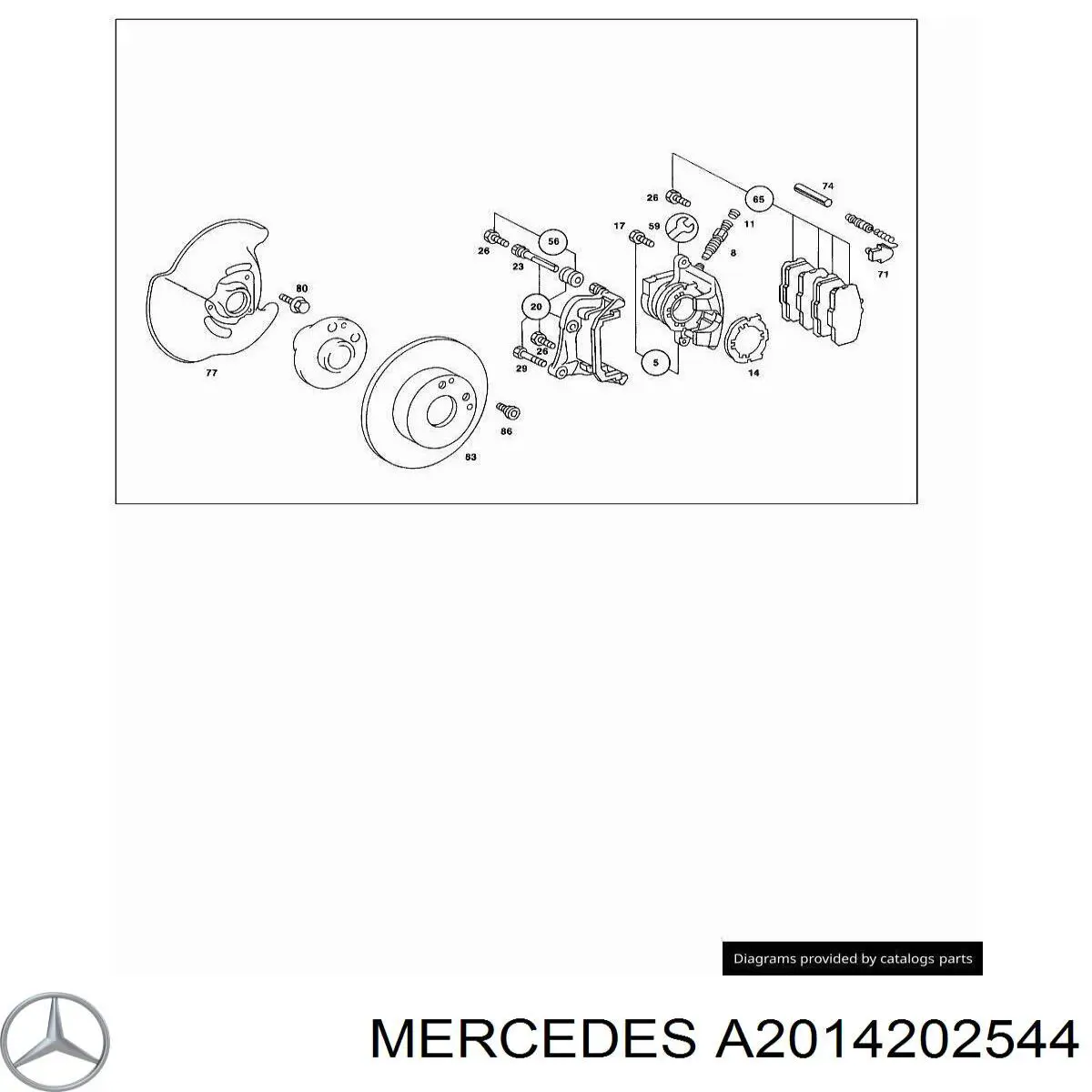 Proteção do freio de disco dianteiro direito Mercedes A2014202544 preço, a partir de 176,77 USD