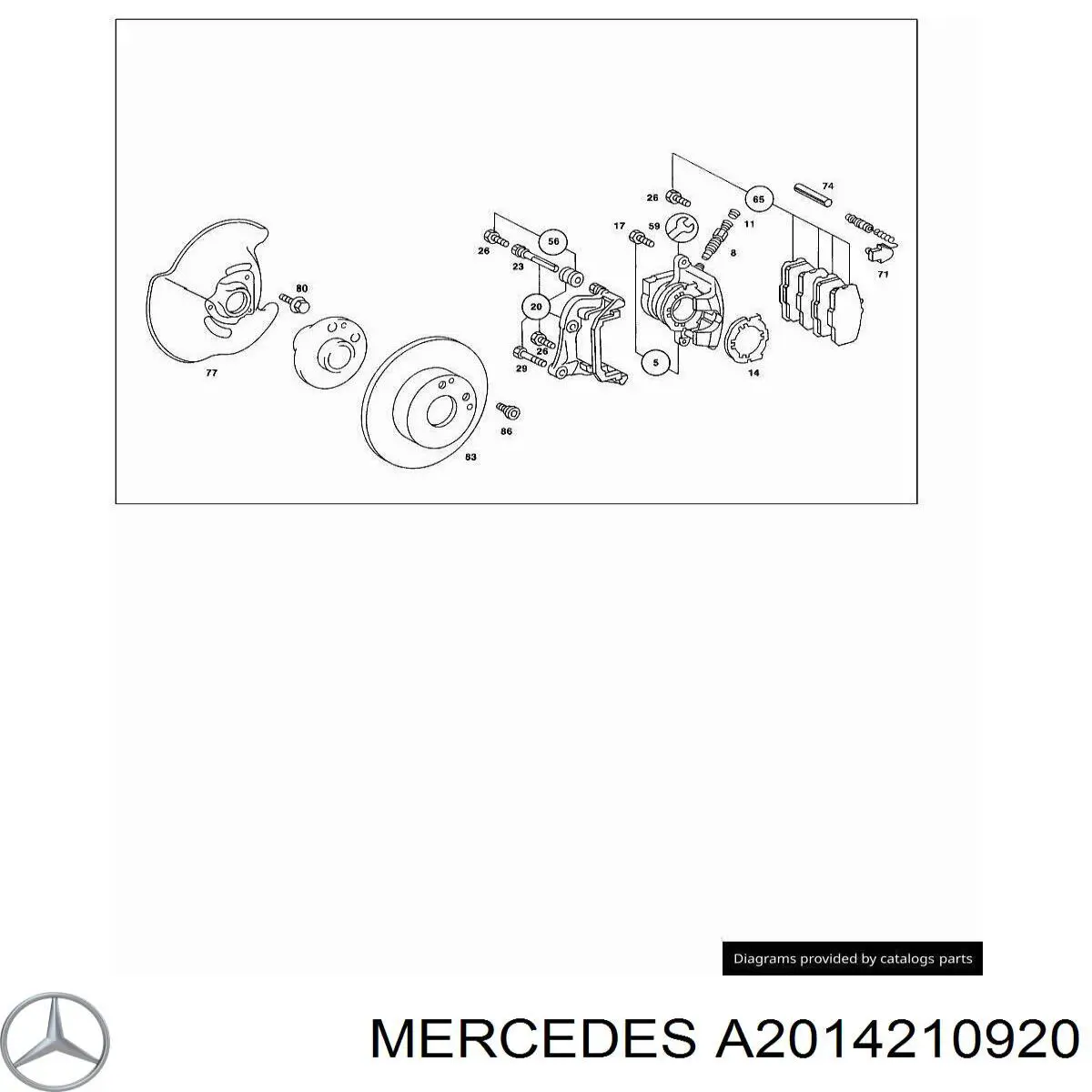 Proteção do freio de disco dianteiro direito Mercedes A2014210920 preço, a partir de 176,77 USD