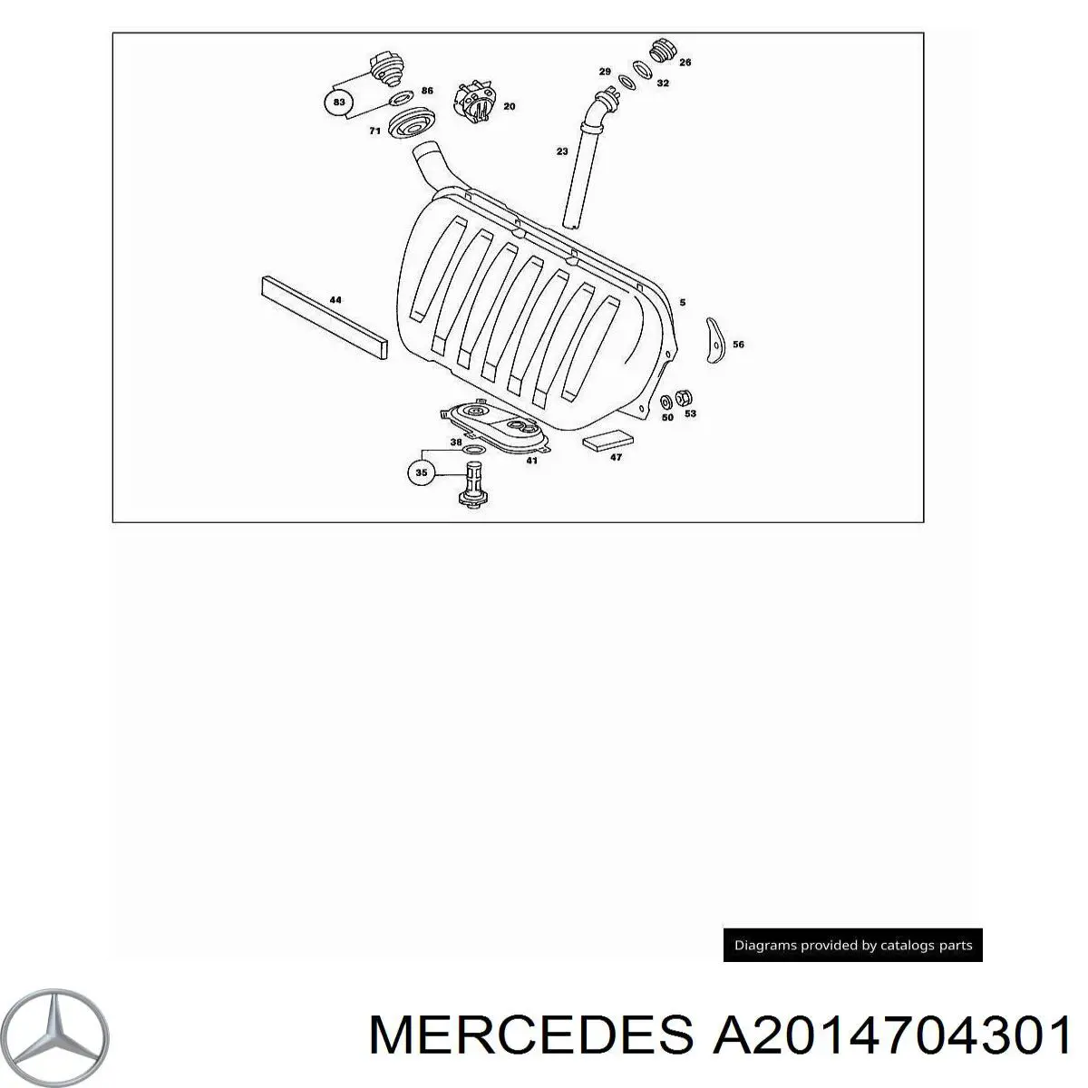 A2014704301 Mercedes Tanque de combustível