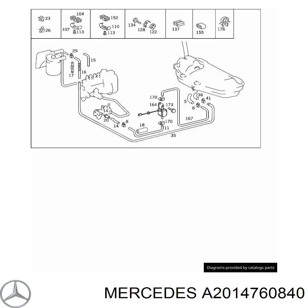  Mercedes A2014760840 preço, a partir de 6,28 USD