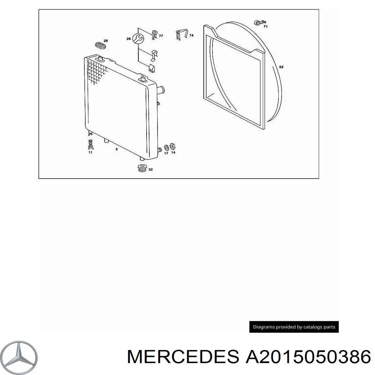  Mercedes A2015050386 preço, a partir de  