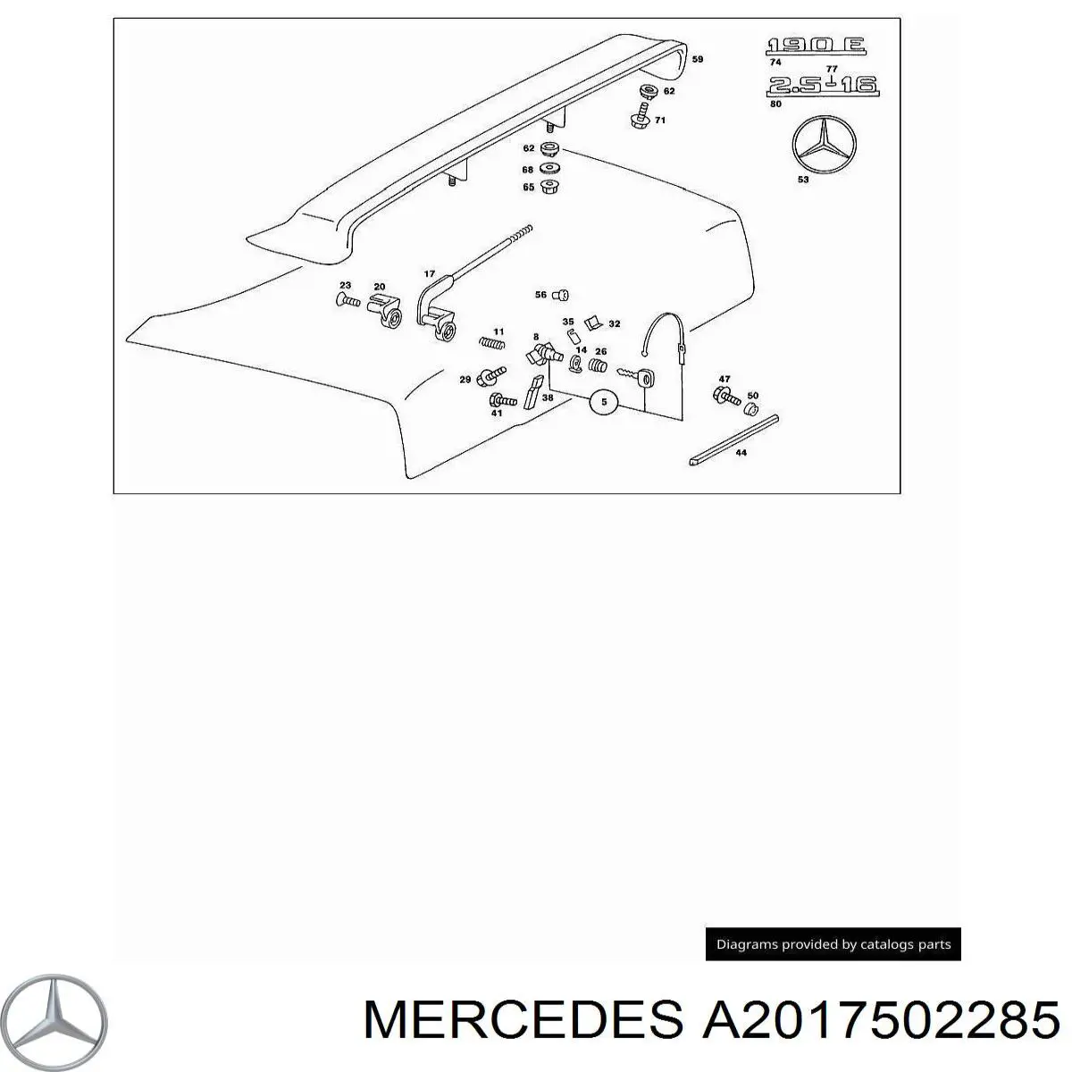 Fecho de tampa de porta-malas (de 3ª/5ª porta traseira) Mercedes A2017502285 preço, a partir de 159,42 USD