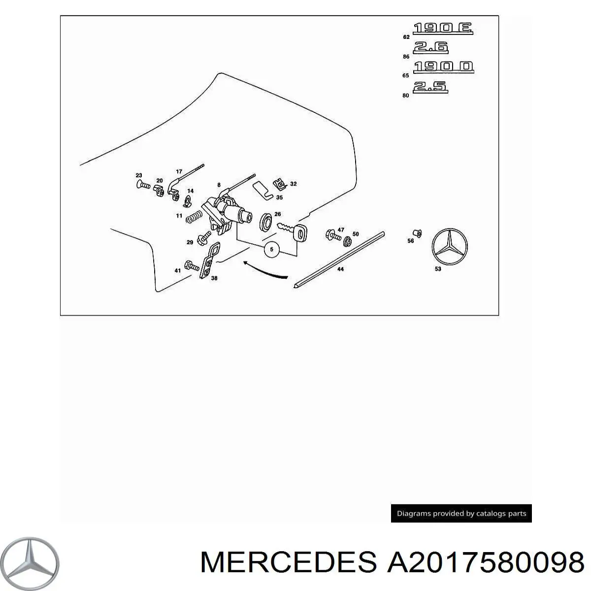  Mercedes A2017580098 preço, a partir de  USD