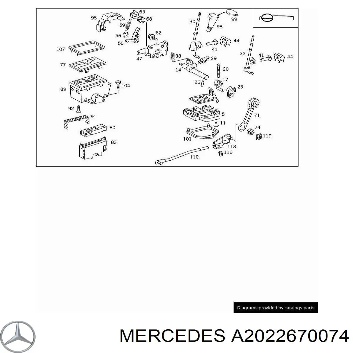  Mercedes A2022670074 preço, a partir de 16,42 USD