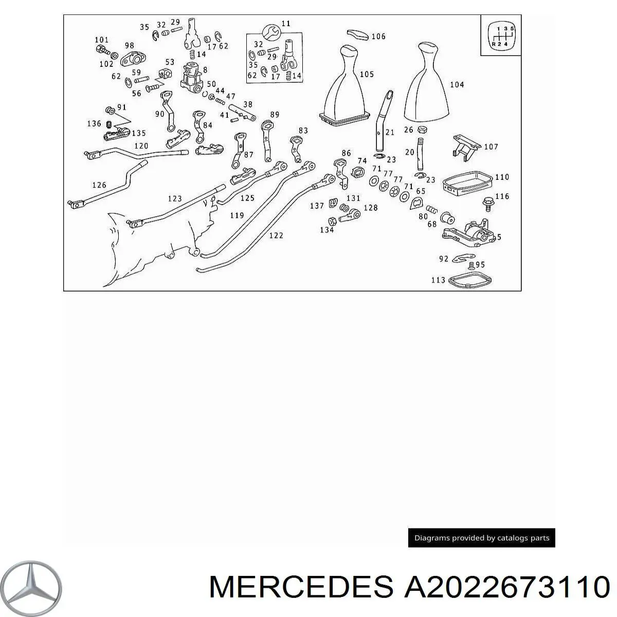 A2022673110 Mercedes Cabo da avalanca da Caixa de Mudança