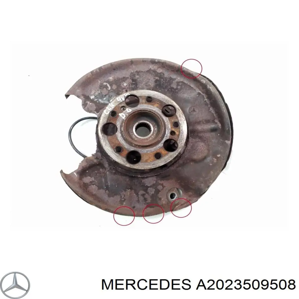 Pino moente (extremidade do eixo) traseiro direito Mercedes 2023509508 preço, a partir de 129,62 USD